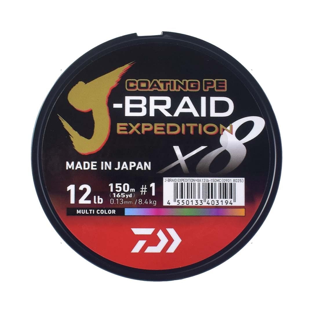 Senar PE Daiwa J-Braid Expedition X8 150m Multi Color - Gambar 4