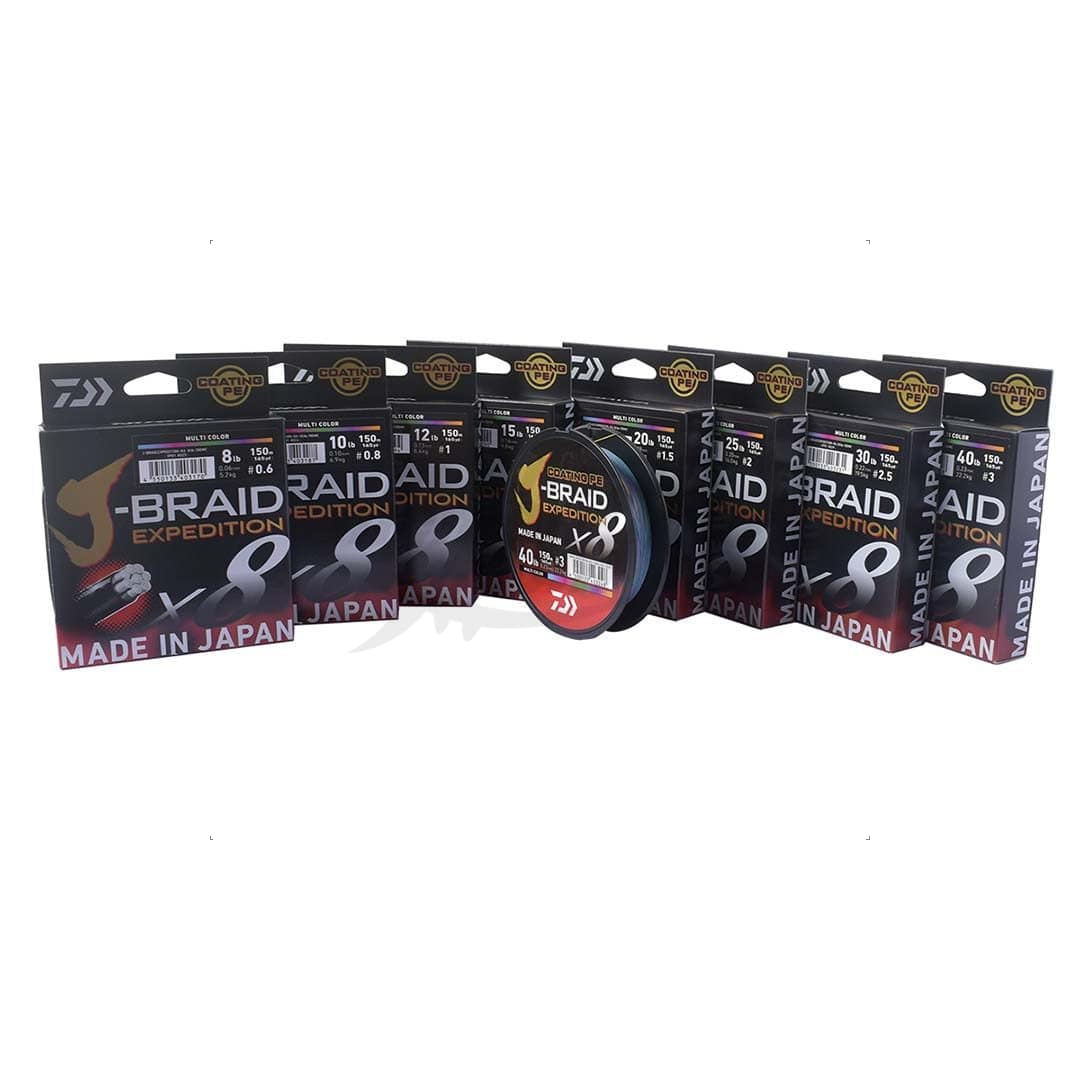 Senar PE Daiwa J-Braid Expedition X8 150m Multi Color - Gambar 3