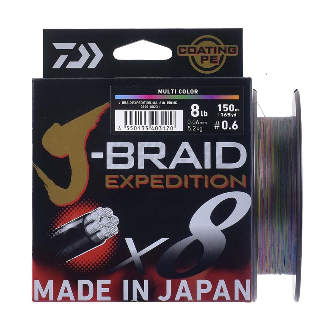 Senar PE Daiwa J-Braid Expedition X8 150m Multi Color