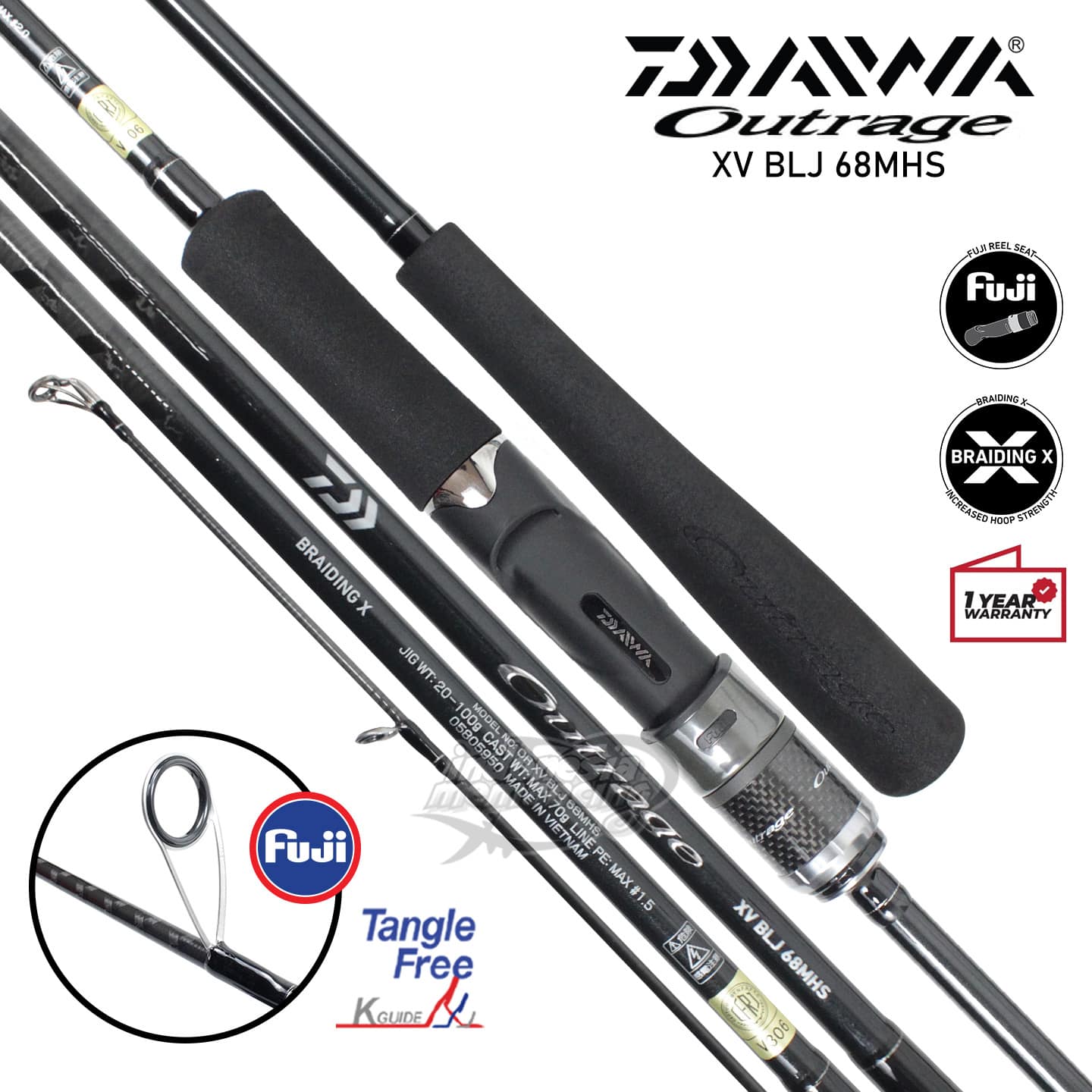 Joran Daiwa Outrage XV BLJ - Gambar 2