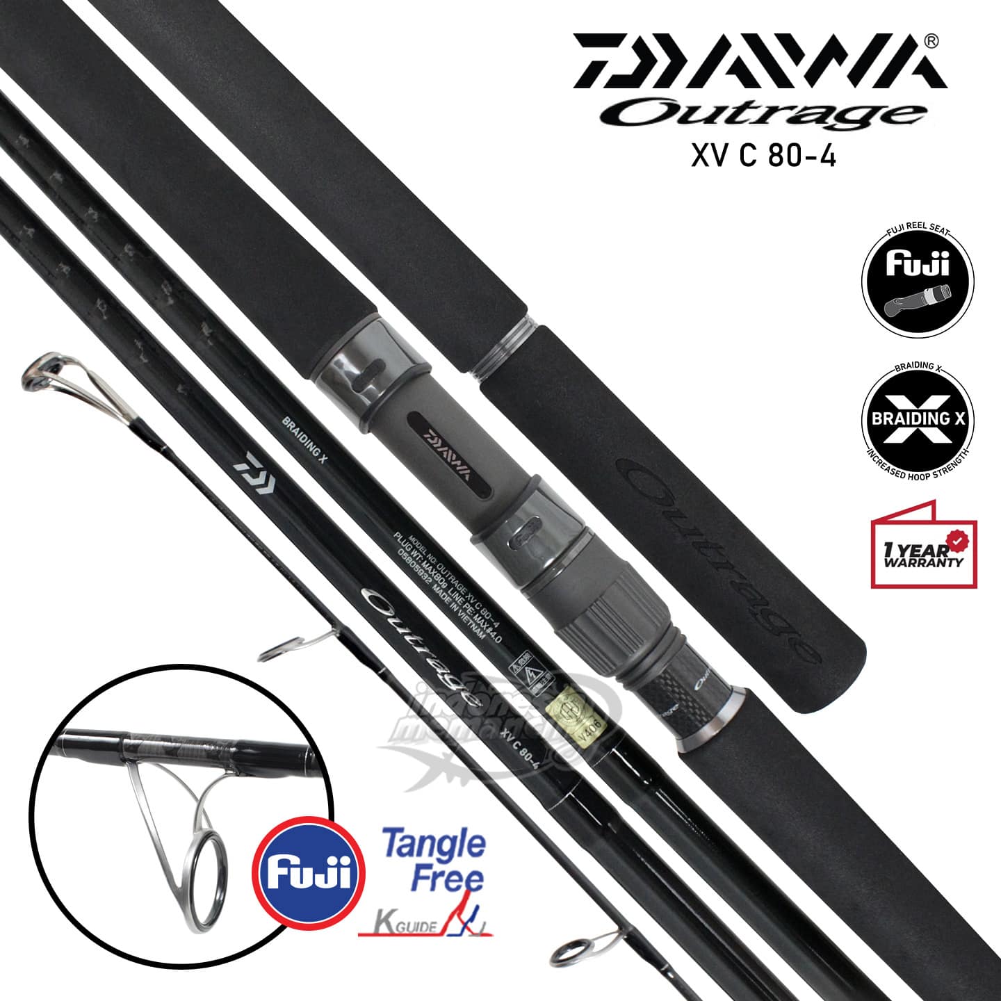 Joran Daiwa Outrage XV C - Gambar 2