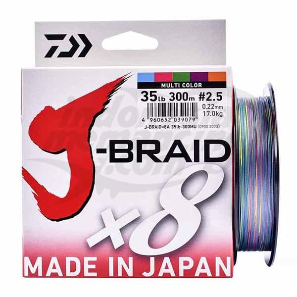Senar PE Daiwa J Braid X8 300M Multi Color